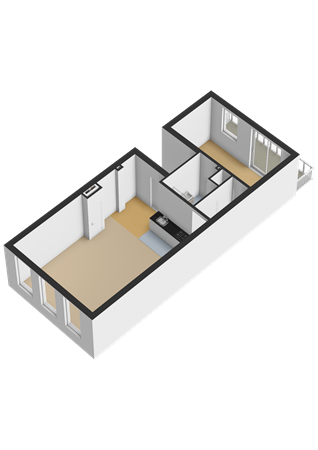 Floorplan - Nieuwe Binnenweg 219B02, 3021 GC Rotterdam